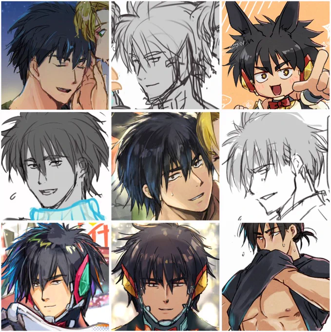 #イサバちゃんまとめました
あまり数がないのでラフもつっこんだ
普通の長髪イサと半々ぐらいかな 