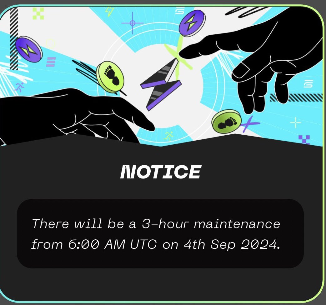 fregerous's tweet image. There will be a maintenance tomorrow ⚠️

So please plan your daily session accordingly 🤝

#stepngo 
#alphatesting
#publicbeta soon 
#stepngohaus
#stepgotouchgrass