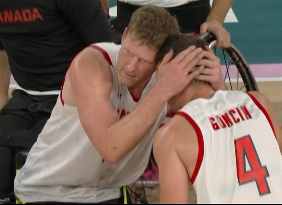 CANADA 🇨🇦 🏀 FOR THE WIN

The Canadian men’s wheelchair basketball team defeats Netherlands 79-67. One of the biggest wins in the program’s history in the last 12 years.

Canada is now advancing to the Paralympics semifinal on Thursday night in Paris.