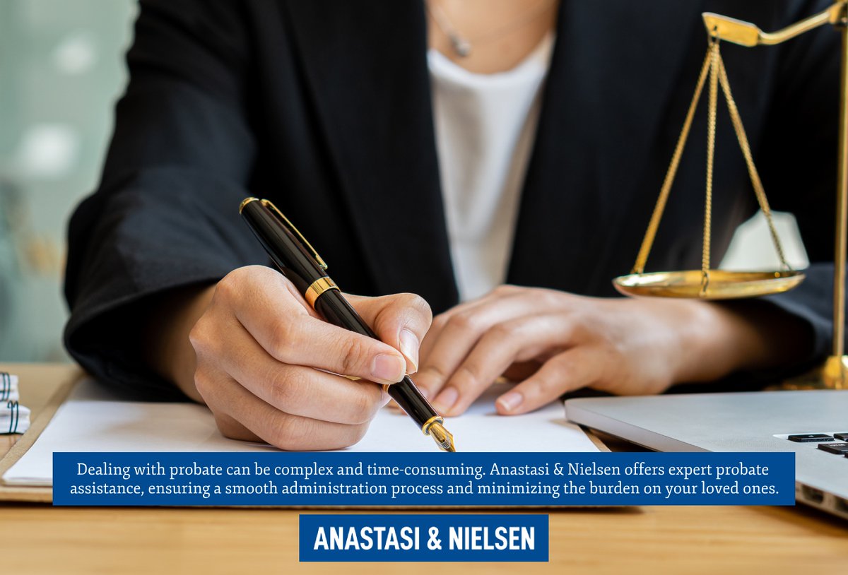 AnastasiNielsen's tweet image. Dealing with probate can be complex and time-consuming. Anastasi &amp;amp; Nielsen offers expert probate assistance, ensuring a smooth administration process and minimizing the burden on your loved ones. nielsenlawoffice.com #Probate #ProbateAssistance #Attorney