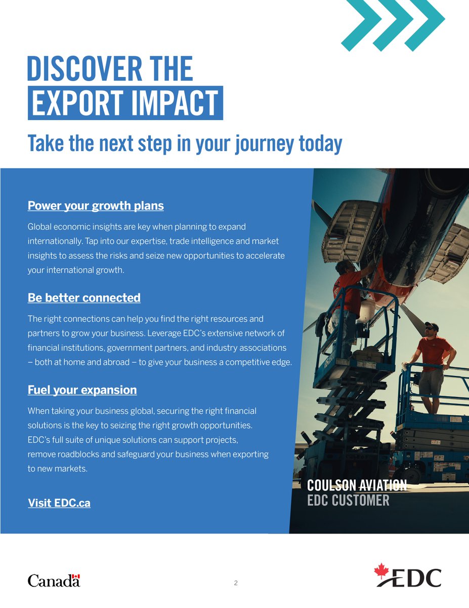 ExportDevCanada's tweet photo. ☑️The right connections
☑️The right market insights
☑️The right financing
can turn global uncertainty into your next business opportunity. Discover the #ExportImpact to access the tools to help you succeed internationally.
➡️ https://t.co/CiBN1BFSDQ https://t.co/YHcCJ5M52x