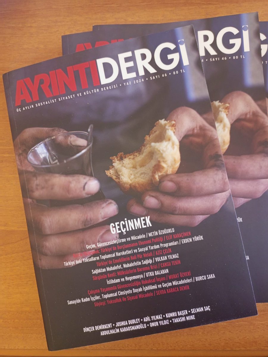 Ayrıntı Dergi’nin 46. sayısı <a href="/ludistned/">Nail Dertli</a> ve <a href="/duygutanisz/">Duygu Tanış Zaferoğlu</a> editörlüğünde Geçinmek temasıyla çıkıyor! Bu sayıda, krizin faturasının geniş halk kesimlerine çıkartıldığı ve geçim sorununun keskinleştiği bir ortamda Türkiye’de geçinmenin farklı boyutlarını ele alıyoruz. İyi okumalar!