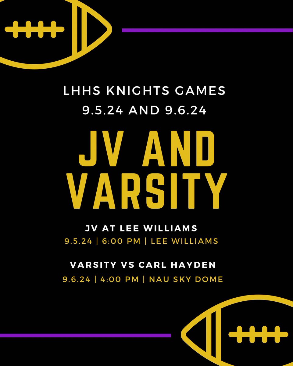 JV and Varsity both have games this week! We hope to see you there! #KnightUp⚔️
