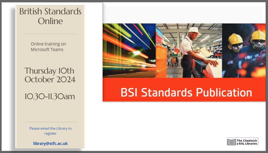 Libraries in STFC (@libraries_stfc) on Twitter photo If you use BSOL, then this training session is for you. Discover how you can use the platform best & know all the features it offers.
Open to STFC & DLS staff.
Registration required: library@stfc.ac.uk
<a href="/STFC_Matters/">Science and Technology Facilities Council</a> <a href="/DiamondLightSou/">Diamond Light Source</a> <a href="/RutherfordApLab/">Rutherford Appleton Laboratory</a> <a href="/SciTecDaresbury/">Sci-Tech Daresbury</a> If you use BSOL, then this training session is for you. Discover how you can use the platform best & know all the features it offers.
Open to STFC & DLS staff.
Registration required: library@stfc.ac.uk
<a href="/STFC_Matters/">Science and Technology Facilities Council</a> <a href="/DiamondLightSou/">Diamond Light Source</a> <a href="/RutherfordApLab/">Rutherford Appleton Laboratory</a> <a href="/SciTecDaresbury/">Sci-Tech Daresbury</a>