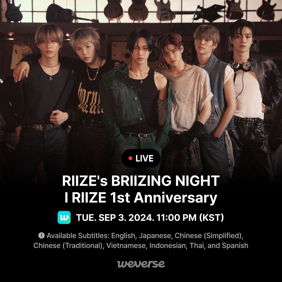 RIIZE DEBUT 1ST ANNIVERSARY SEOUL MD 240904 RIIZE Weverse Update