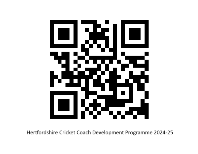 hertscricket's tweet photo. Looking to start your coaching journey?

Places are still available on our next Foundation Coach (L1) Course:

When:  29 Sept &amp; 6 Oct
Cost:  £150 
Venue:  Chancellors School

Book Here:  https://t.co/5gILFSD0Bw or via QR Code below

@herts_CA https://t.co/vS3bZaLV8l
