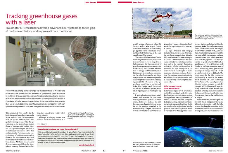 PhotonicViews's tweet image. #LaserSources Tracking greenhouse gases with a laser – @FraunhoferILT researchers develop advanced #lidar systems to tackle global methane emissions and improve climate monitoring wileyindustrynews.com/en/photonicsvi… #ClimateMonitoring