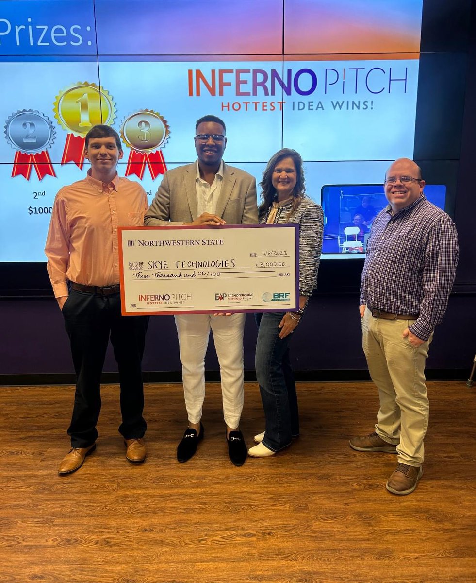 Flashback to last year’s Inferno Pitch Competition champion, Joshua Pierite, founder of Skye Technologies! His innovative idea took the top spot, earning him $3,000 and the recognition of our panel of judges. Apply for The Inferno Pitch Competition (bit.ly/InfernoPitchFA…).