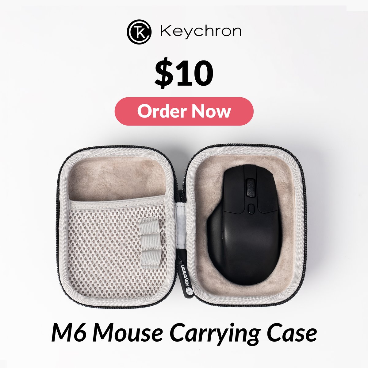 KeychronMK's tweet photo. New: The Keychron M6 Mouse Carrying Case is available at $10!
Keep your mouse safe and stylish on the go with the Keychron carrying case.
Order now and elevate your setup! ๐ https://t.co/UcwMsr7N6o
#Keychron #carrycase #mobilesetup #onthego #mousebag #accessories https://t.co/3VJtyj42NV