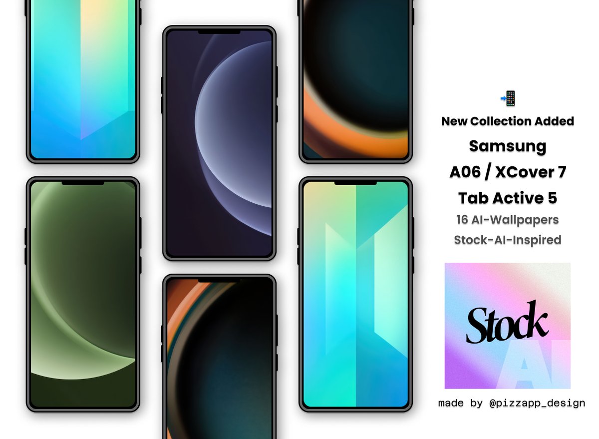 PizzApp_Design's tweet photo. #Wallpapers #Samsung #StockAI #A06 #XCover7 #TabActive5

✅ Added New Collection for "Samsung"

📲 A06 / XCover 7 / Tab Active 5

👇🏻Google Play Store for Android Link
https://t.co/07lPnRI1yQ

👇🏻Stores for iOS Links
https://t.co/43rcmlb8rP
https://t.co/anf3Sx3J5L https://t.co/PXjQIJazfR