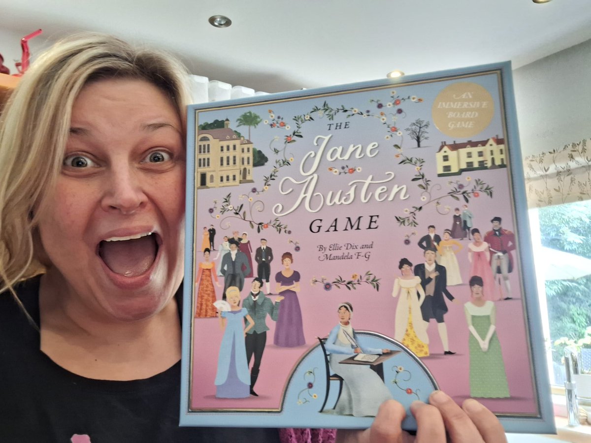 I just got copies of my new game with <a href="/MandelaFG/">Mandela F-G</a>. The Jane Austen Game from <a href="/LaurenceKingPub/">Laurence King</a>  is a deck-builder where you play one of Austen's heroines. You go to balls and decide whether to meet suitors or become a woman of independent mind. It's truly beautiful. Out very soon!