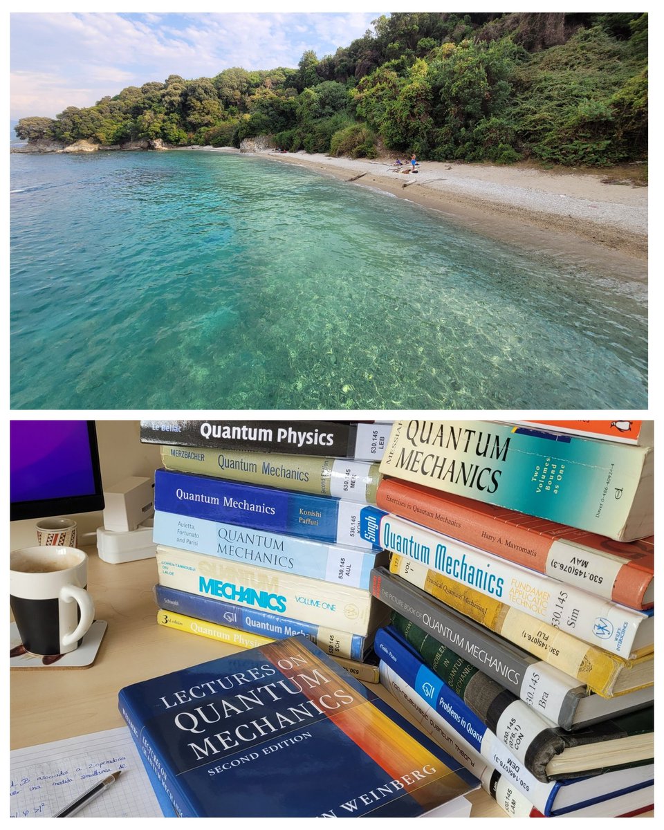 physrubio's tweet image. From the sun-soaked shores of Corfu to classroom in less than 12 hours—quite a quantum leap! Ready to dive back into Quantum Physics II, meet my new students, and remind them that both in life and quantum mechanics, there’s time for uncertainties! #QuantumShift #NewSemester