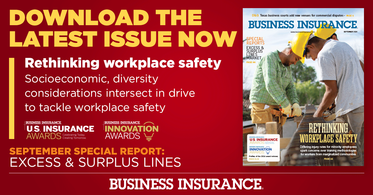 BusInsMagazine's tweet image. The Business Insurance September issue is now available!

Download and read it today: bit.ly/3X83Eu6

#worksafety #diversity #excesssurplus #workforce