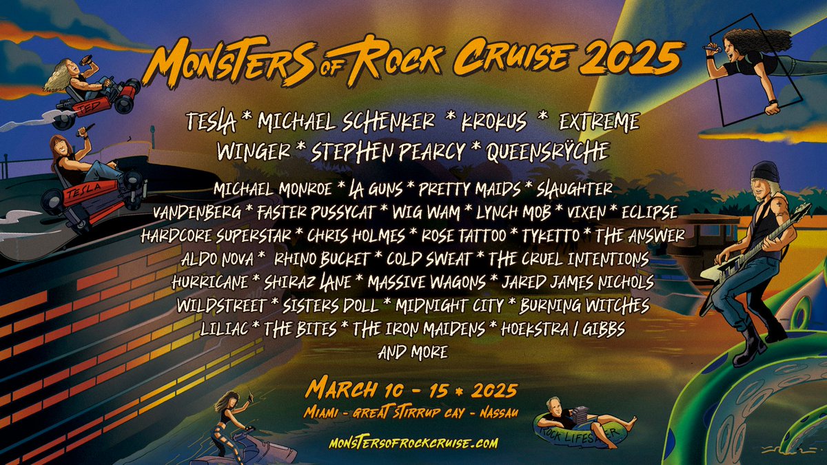 Time to book your cabin on The Monsters Of Rock Cruise! 
Monstersofrockcruise.Com 
#monstersofrockcruise