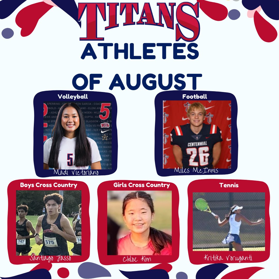 Titan Athlete of the Month for August 2024!

#TitanNation #Cen10Titans #atheleteofthemonth