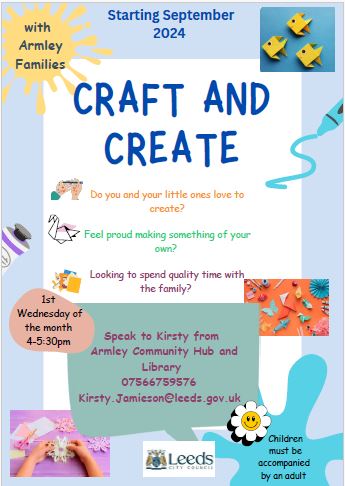 Project Development Team (@projectdevteam) on Twitter photo Craft and Create starts tomorrow from 4pm <a href="/LCCArmleyHub/">ArmleyCommunityHub</a> ☕️+🍪included. FREE to attend, with a festival activity to design! 🎨 Craft and Create starts tomorrow from 4pm <a href="/LCCArmleyHub/">ArmleyCommunityHub</a> ☕️+🍪included. FREE to attend, with a festival activity to design! 🎨
