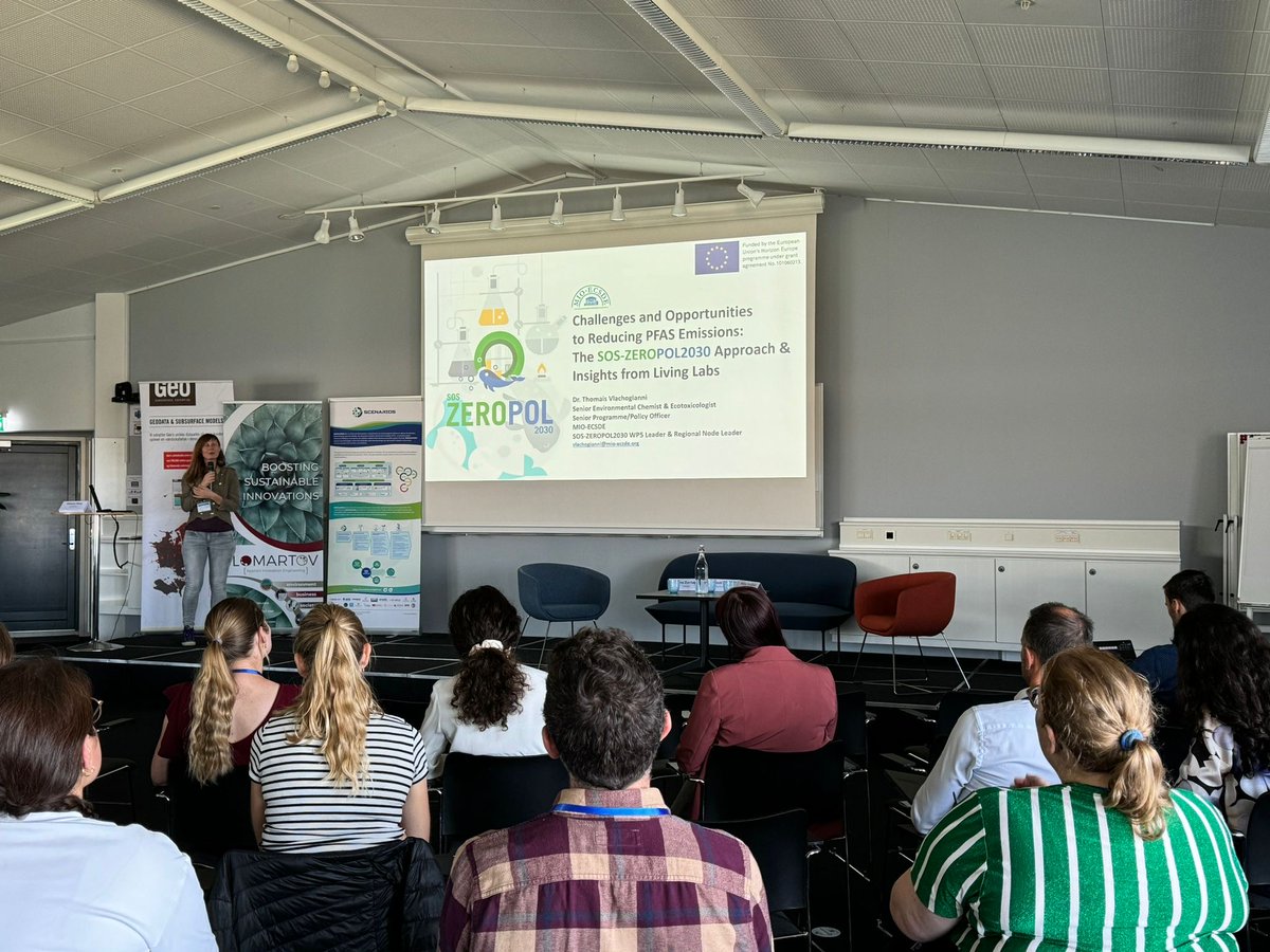 ScenariosEU's tweet image. The second session had Mihaela Mireia from @lomartov presenting SCENARIOS social acceptance preliminary results, then Thomais Vlachogianni from @Mio_Ecsde on the challenges and opportunities to reducing #PFAS  emissions: The SOS ZEROPOL2030 approach and Insights from Living Labs