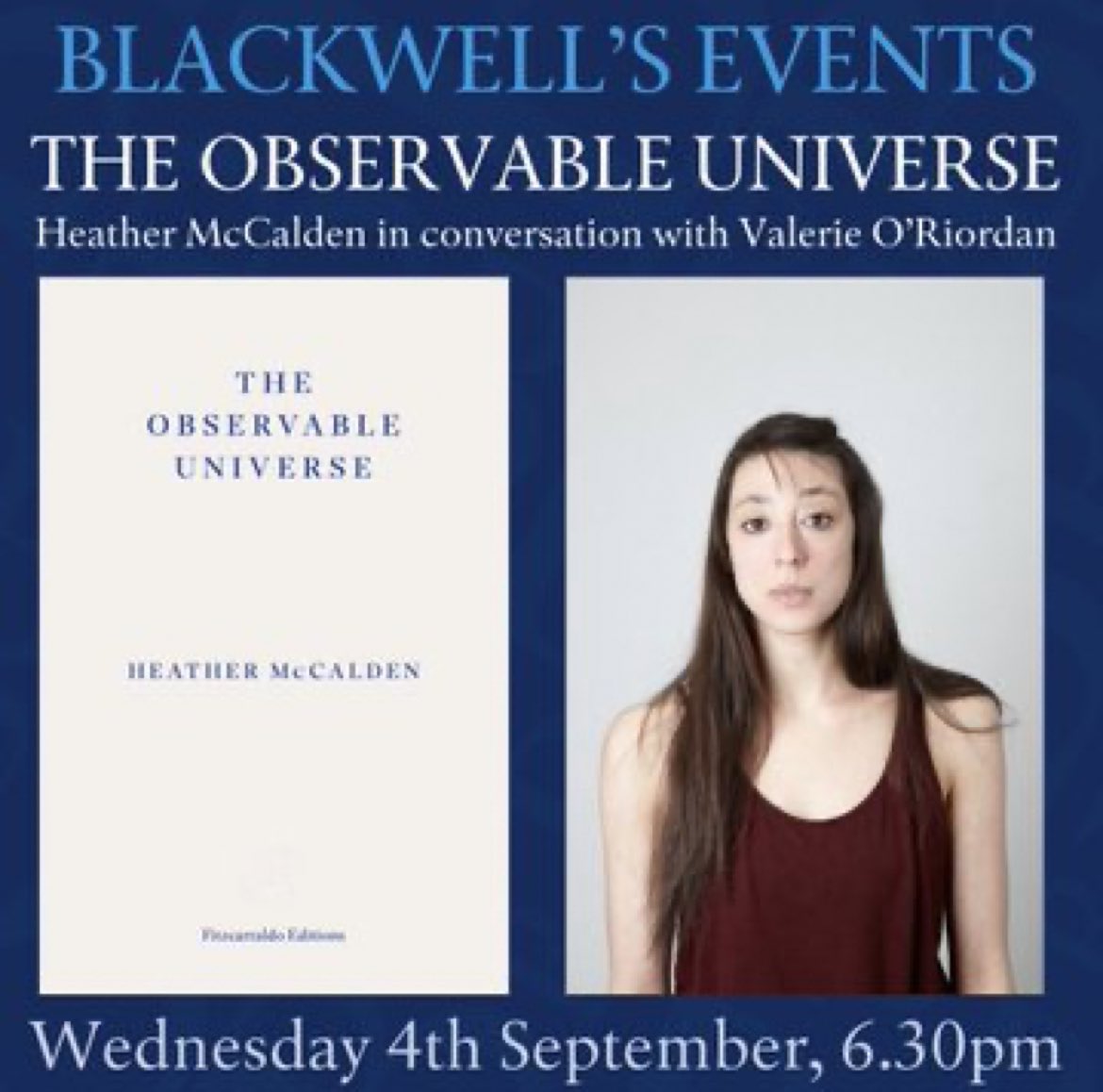 BlackwellsManchester (@blackwellsmcr) on Twitter photo TOMORROW NIGHT!
We're delighted to be welcoming Heather McCalden to the shop to discuss THE OBSERVABLE UNIVERSE - her incedible genre-defying memoir which explores grief, loss and the entwined histories of AIDS and the Internet. Heather will be chatting with <a href="/somefiasco/">Valerie O’Riordan</a>
🎫👇🏻 TOMORROW NIGHT!
We're delighted to be welcoming Heather McCalden to the shop to discuss THE OBSERVABLE UNIVERSE - her incedible genre-defying memoir which explores grief, loss and the entwined histories of AIDS and the Internet. Heather will be chatting with <a href="/somefiasco/">Valerie O’Riordan</a>
🎫👇🏻