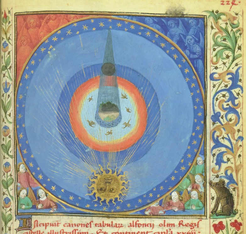 WeirdMedieval's tweet photo. lunar eclipse (observed by marginal hog), france, 15th century https://t.co/5ffLbnmrvi