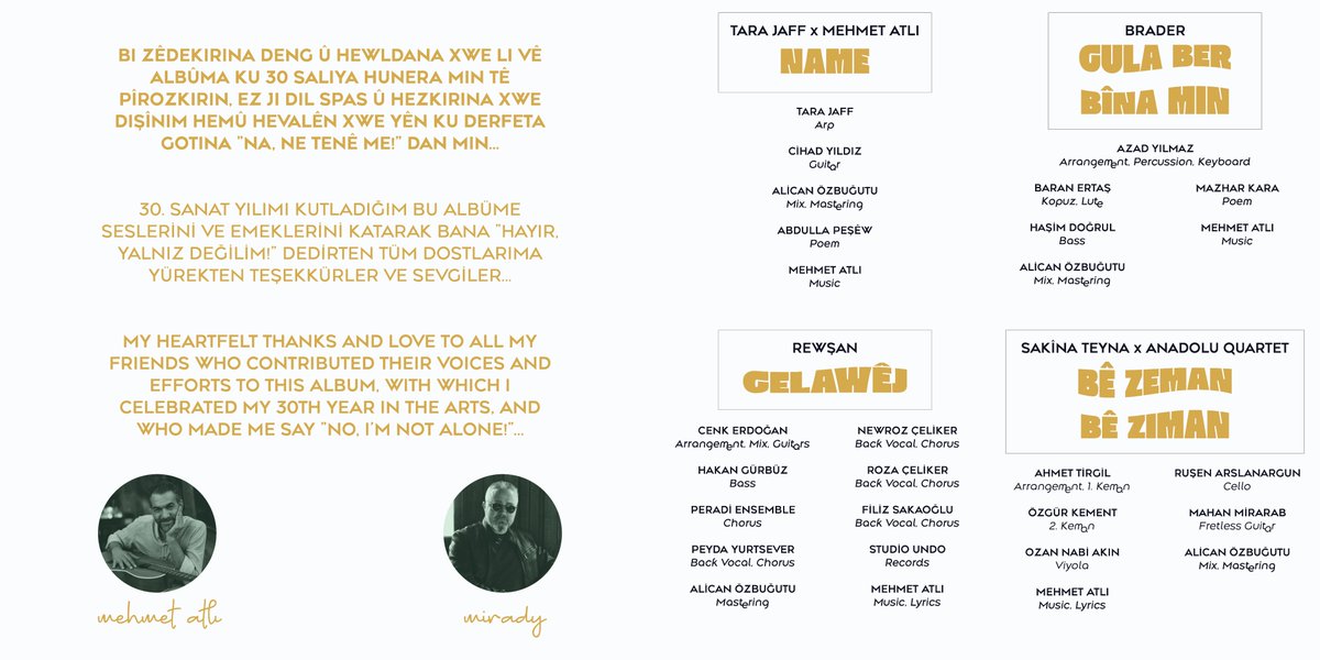 mehmetatlimusic's tweet photo. Ez ji dil spas û hezkirina xwe dişînim hemû hevalên xwe yên ku derfeta gotina "Na, ne tenê me!" dan min.

Bana "Hayır, yalnız değilim!" dedirten tüm dostlarıma yürekten teşekkürler ve sevgi̇ler.

Heartfelt thanks and love to all my friends who made me say "No, I'm not alone!". https://t.co/4n5cWcg95Y
