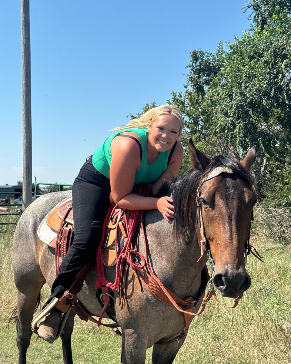FemaleRancher's tweet photo. Last week, I celebrated my birthday with a ride on Louis! 🐎🎉 Rocky and Louis have been hanging out in the field lately since I’ve been busy with the farm and travel. Louis was excited for a change of scenery on our ride! What’s your favorite way to celebrate? #BirthdayRide https://t.co/ZDiPaSTbDo