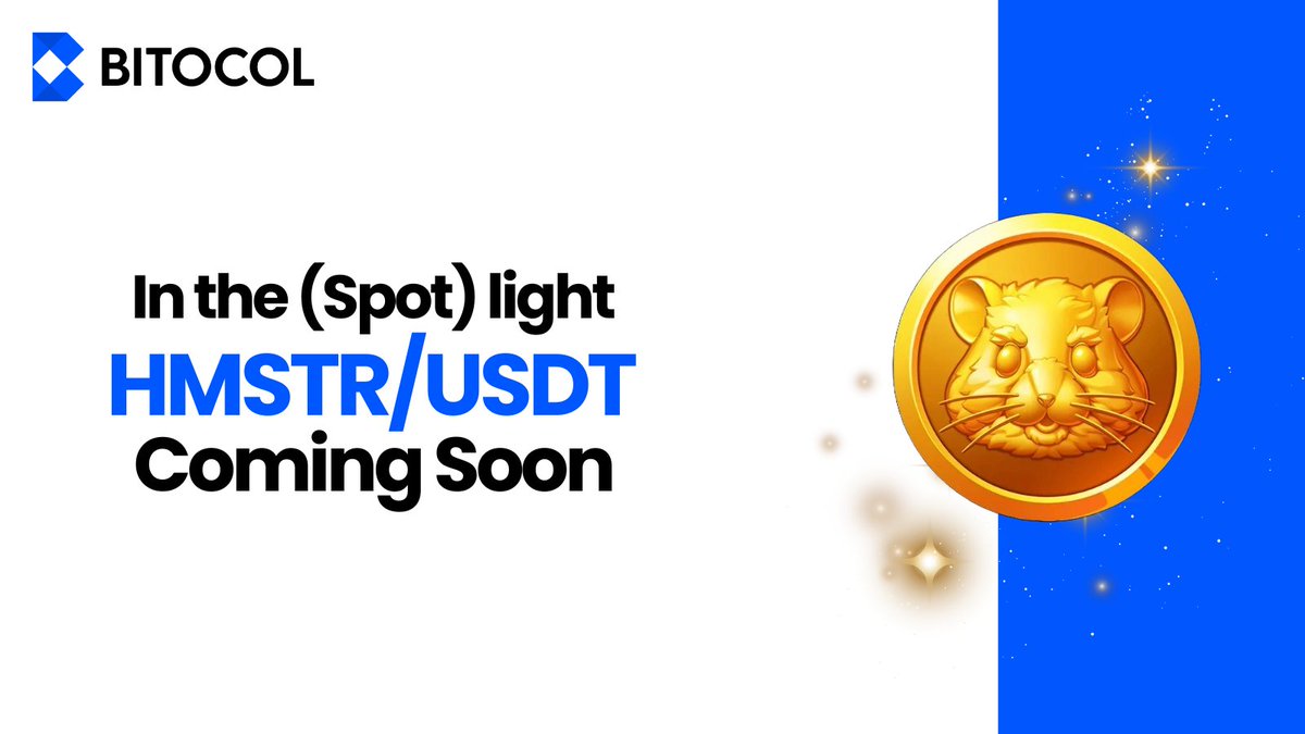 bitocol's tweet image. $HMSTR is coming soon to the Bitocol Simple Spot Exchange with @hamster_kombat!  

Listing time: Sep 26, 2024   

#BitocolListing #Crypto