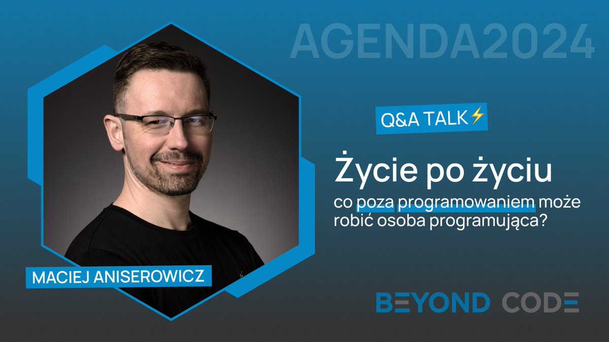 Co zrobić, gdy programowanie przestaje już cieszyć? 

Jak utrzymać pasję do technologii, nie będąc już aktywnym programistą? 👨🏼‍💻

Na te i inne pytania już za 15 dni (!) odpowie nie kto inny, jak znany całej branży "emerytowany programista" <a href="/maniserowicz/">Maciej Aniserowicz💻</a> ⚡️