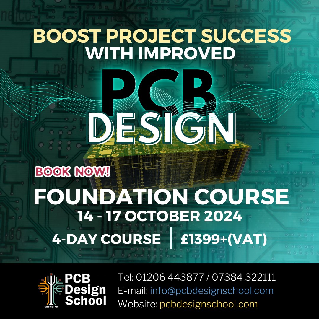 Investing in your team’s education can lead to long-term savings and better project results.
By learning PCB Design,your team can create more cost-effective and efficient designs,leading to better overall performance and success in your projects.
Book now: bit.ly/pcbds-reg