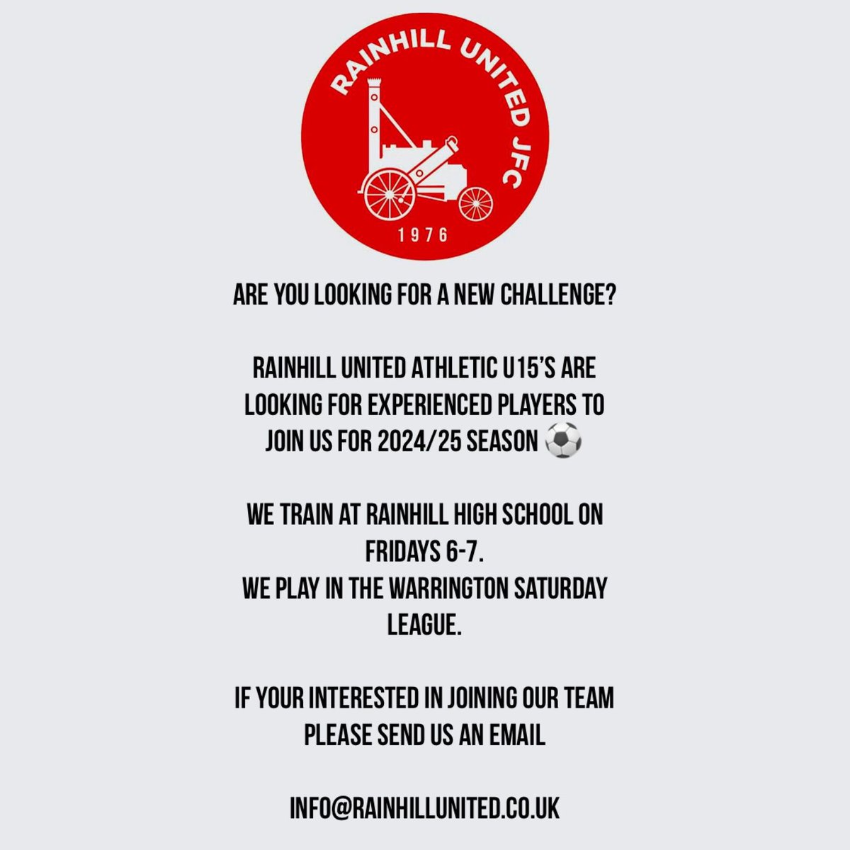 Under 15s recruitment 👀