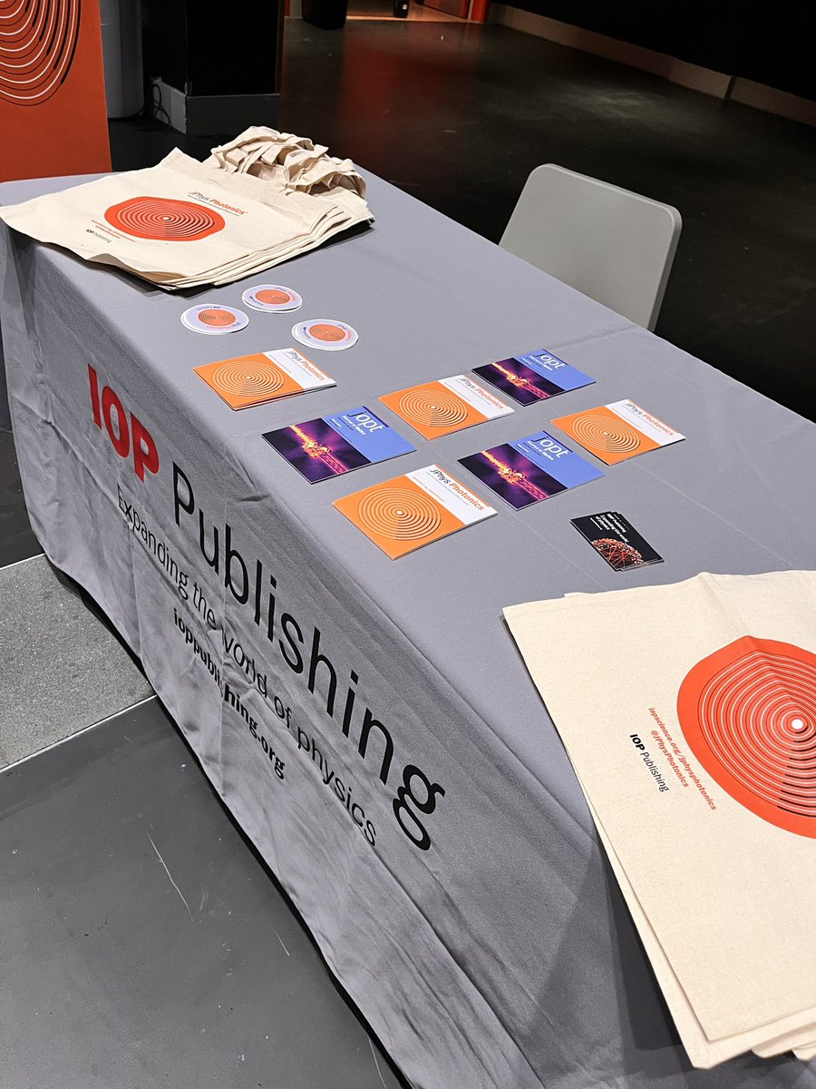 JPhys Photonics (@jphysphotonics) on Twitter photo In situ at Swansea Arena for #Photon2024 with <a href="/iop_conferences/">Claire Garland</a> - here to talk JPhys Photonics, JOPT and <a href="/MQTjournal/">Materials for Quantum Technology</a> too, come and find <a href="/CeliaMayRowland/">Celia Rowland</a> in the exhibition hall today, tomorrow or Thursday to learn more and grab a stylish tote bag or laptop sticker 😎 In situ at Swansea Arena for #Photon2024 with <a href="/iop_conferences/">Claire Garland</a> - here to talk JPhys Photonics, JOPT and <a href="/MQTjournal/">Materials for Quantum Technology</a> too, come and find <a href="/CeliaMayRowland/">Celia Rowland</a> in the exhibition hall today, tomorrow or Thursday to learn more and grab a stylish tote bag or laptop sticker 😎