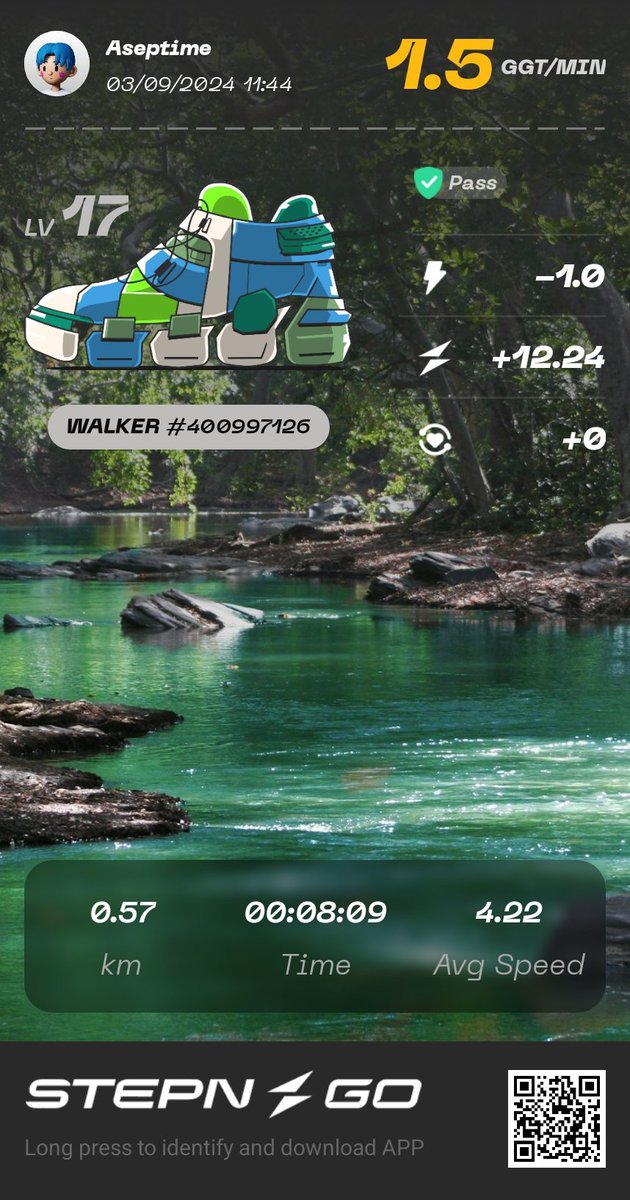 _AsepTime_'s tweet image. Today&apos;s #alphatest, I leveled up my second sneaker to lv.10 amd ready for my first mint. Yay!

@Stepnofficial
#STEPNGO