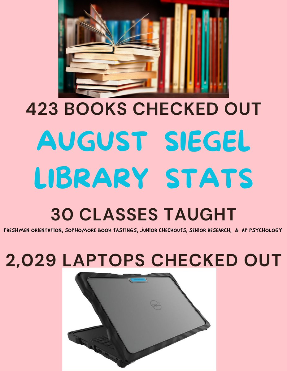 SiegelLibrary's tweet image. Looking forward to September! @SiegelHighStars @creasyl_shsprin