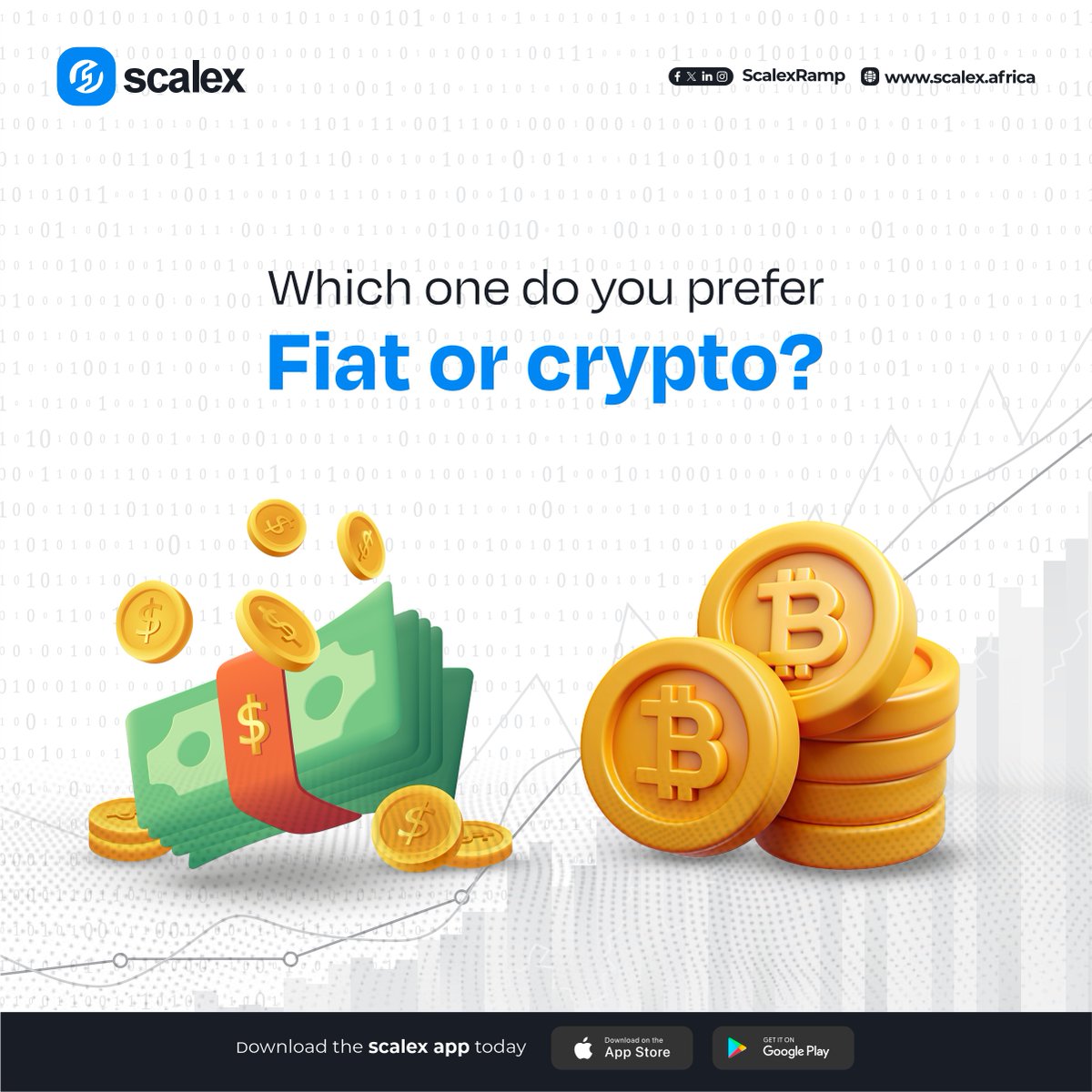 Fiat or Crypto assets?

Whichever you choose, converting your assets should be easy and fast.

‘Opportunities are hinged on speed’.

Try out the speed of asset conversion on checkout.scalex.africa