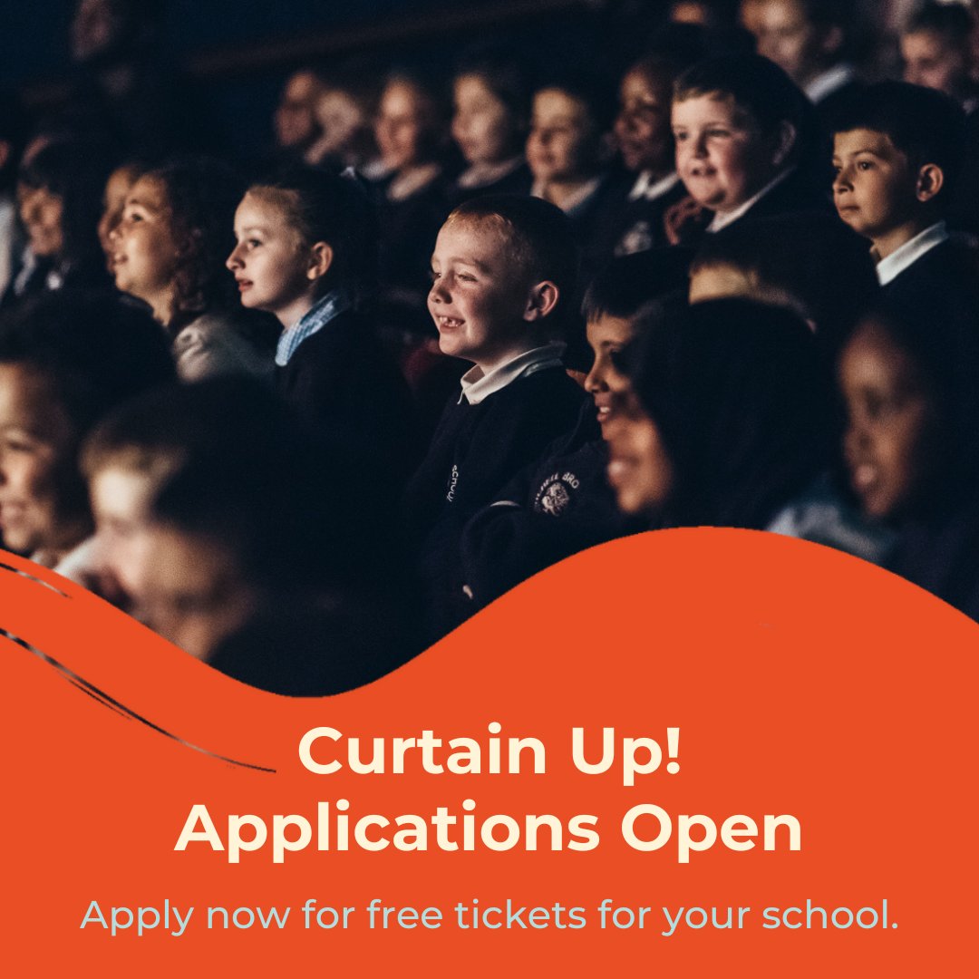 Applications are now open for our funded ticket scheme - Curtain Up!

Tickets will be released throughout the year, but applications are open right now for:
🥑 Súper Chefs
🎄 The Nutcracker
❄️ The Snowy Day

Head to our website to check if your school is eligible and apply 🎭