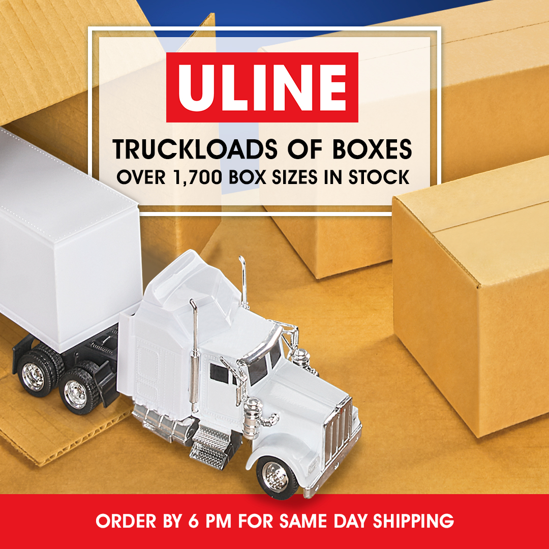 Boxes big and small. Uline is your stop for boxes with over 1,700 box sizes in stock and ready to ship. uline.com