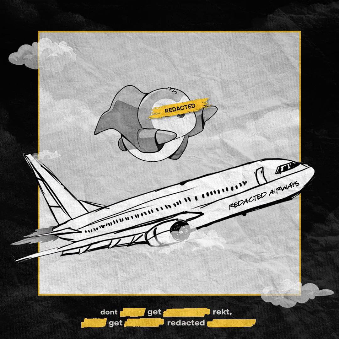 Redacted Coin (@redactedcoin) on Twitter photo We're excited to announce <a href="/pudgypenguins/">Pudgy Penguins</a> will be partnering with Redacted Airways, powered by <a href="/redactedcoin/">Redacted Coin</a>.
This is the first-ever web3 flight event from Dubai to Singapore Token2049 on Sep 15, for the top founders, VCs and KOLs in the web3 space!
All flyers are in for a We're excited to announce <a href="/pudgypenguins/">Pudgy Penguins</a> will be partnering with Redacted Airways, powered by <a href="/redactedcoin/">Redacted Coin</a>.
This is the first-ever web3 flight event from Dubai to Singapore Token2049 on Sep 15, for the top founders, VCs and KOLs in the web3 space!
All flyers are in for a