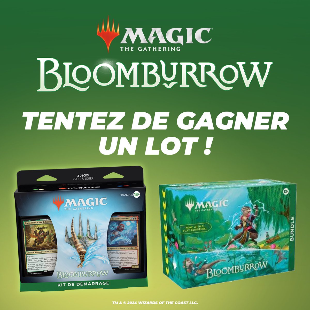 Micromania-Zing (@micromania_fr) on Twitter photo Avez-vous craqué pour l'extension Magic: The Gathering Bloomburrow ? ➡️ bit.ly/3MsSpHM
On vous propose un petit concours 🐀
Pour tenter votre chance ⤵️
🍃 Like, RT & follow <a href="/Micromania_Fr/">Micromania-Zing</a>
🍃 Mentionne un ami en réponse avec #MicromaniaBloomburrow
⤵️ Avez-vous craqué pour l'extension Magic: The Gathering Bloomburrow ? ➡️ bit.ly/3MsSpHM
On vous propose un petit concours 🐀
Pour tenter votre chance ⤵️
🍃 Like, RT & follow <a href="/Micromania_Fr/">Micromania-Zing</a>
🍃 Mentionne un ami en réponse avec #MicromaniaBloomburrow
⤵️