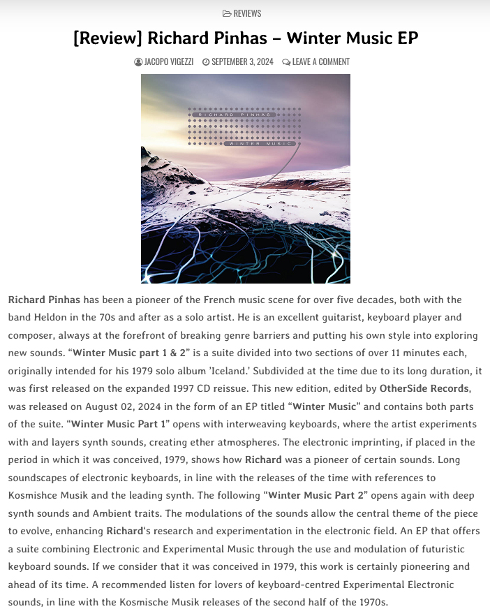 OtherSide (@othersideaudio) on Twitter photo Thank you to the gang at <a href="/ProgRockJournal/">Progressive Rock Journal</a> for spotlighting our <a href="/pinhas/">PINHASrichard-HELDON</a> Winter Music release. You can order yours today by heading on over to otherside.audio! #vinyl #LimitedEdition #progrock Thank you to the gang at <a href="/ProgRockJournal/">Progressive Rock Journal</a> for spotlighting our <a href="/pinhas/">PINHASrichard-HELDON</a> Winter Music release. You can order yours today by heading on over to otherside.audio! #vinyl #LimitedEdition #progrock