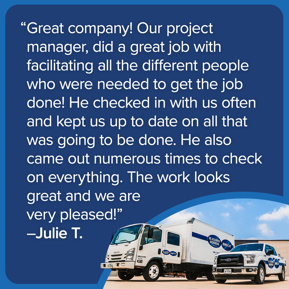 Count on us for top-notch service every time, now and always! bmscat.com