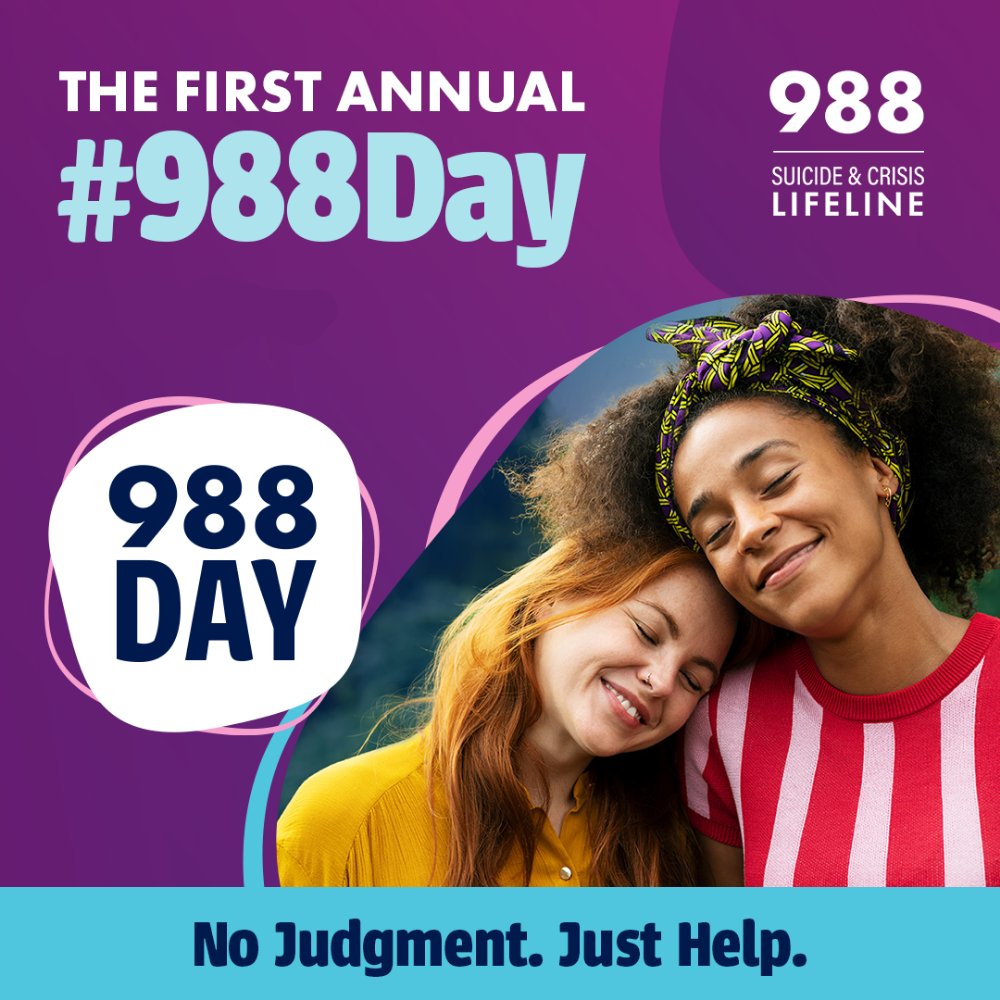 azahealthfl's tweet image. Today is the first annual 988 Day! Today, let&apos;s raise awareness about the 988 Suicide &amp;amp; Crisis Lifeline. This day is all about promoting mental health resources, encouraging people to seek help, &amp;amp; reducing stigma around mental health crises. #988Day #NoJudgement #JustHelp