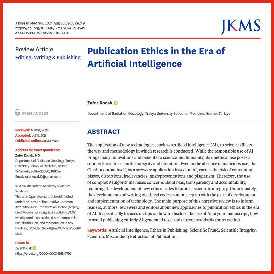 "Publication Ethics in the Era of Artificial Intelligence" buff.ly/3TbqqQO