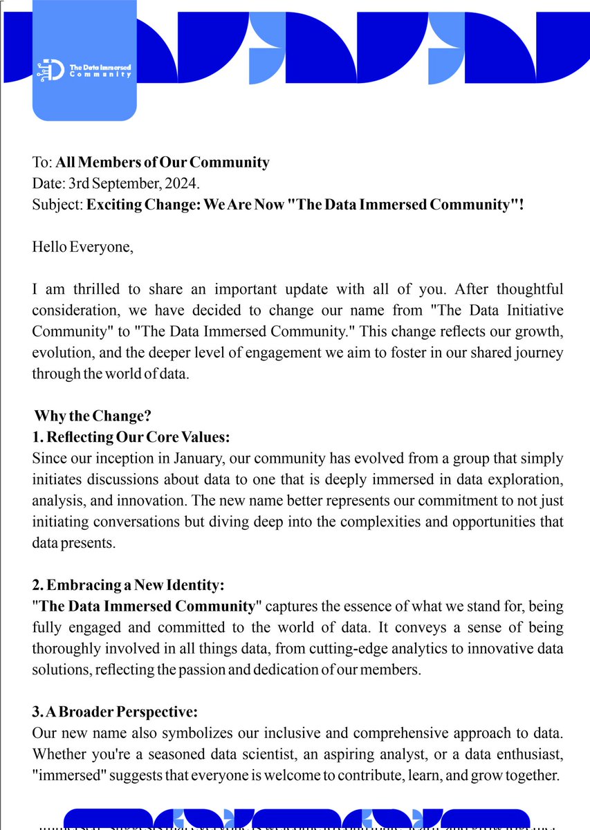 TDataImmersed's tweet photo. 𝐂𝐎𝐌𝐌𝐔𝐍𝐈𝐓𝐘 𝐒𝐓𝐀𝐓𝐄𝐌𝐄𝐍𝐓‼️‼️
SUBJECT: EXCITING CHANGE!

PLEASE READ‼️ https://t.co/nZZo27HDeh