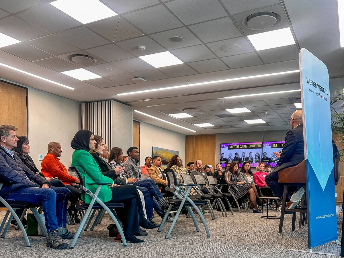 webberwentzel's tweet image. On 30 Aug 2024, our Insurance team hosted the Claims Forum at our CPT offices to celebrate the arrival of spring. The thought-provoking panel discussions on #ESG and insurance claims and #AI in insurance were followed by a networking event for attendees to enjoy.

#InsuranceLaw