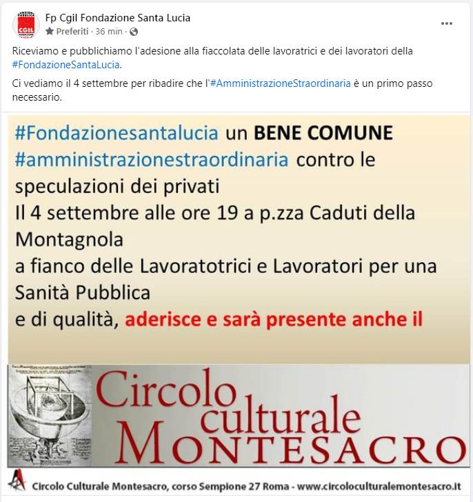 federicimauro's tweet photo. #FondazioneSantaLucia 
#amministrazionestraordinaria https://t.co/rw5wOjJu0S