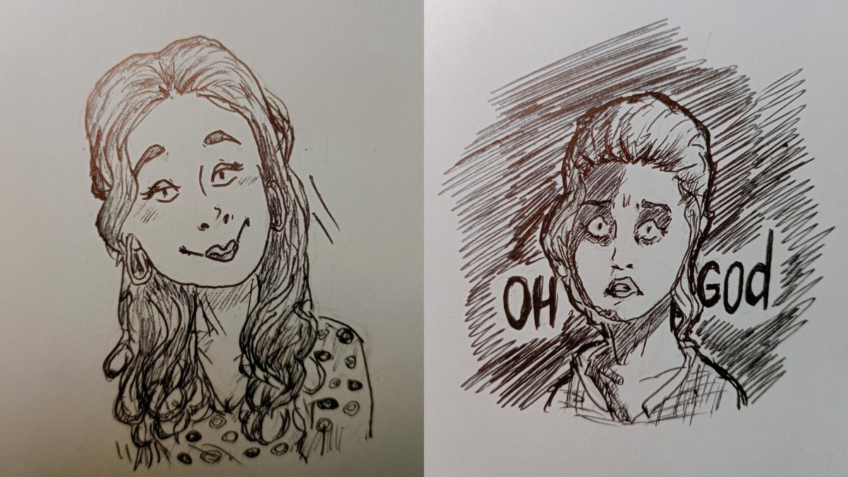 ujijrujijr's tweet image. Memories from 2022...
I recommended my friend to play @PoeAndMunro. She played and even drew sketches of the characters after finishing episode 6!
I was glad she liked the game!