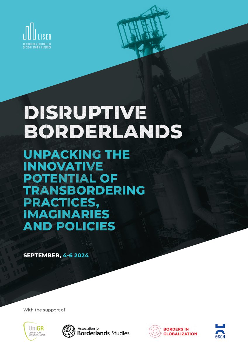 LISER's Dept. of Urban Development and Mobility (@liser_udm) on Twitter photo 🆕Final program of the conference: Disruptive #borderlands - Unpacking the innovative potential of transbordering practices, imaginaries & policies.
🗓️4-6 Sep 2024 in #Luxembourg 🇱🇺
🔗luxborderconf.sciencesconf.org/resource/page/…
🤝Partners:<a href="/ABSborders/">Association for Borderlands Studies</a>, <a href="/BIG_UVic/">Borders in Globalization Lab</a>, <a href="/EUErasmusPlus/">Erasmus+</a>, <a href="/unigr_cbs/">UniGR-Center for Border Studies</a>,et al. 🆕Final program of the conference: Disruptive #borderlands - Unpacking the innovative potential of transbordering practices, imaginaries & policies.
🗓️4-6 Sep 2024 in #Luxembourg 🇱🇺
🔗luxborderconf.sciencesconf.org/resource/page/…
🤝Partners:<a href="/ABSborders/">Association for Borderlands Studies</a>, <a href="/BIG_UVic/">Borders in Globalization Lab</a>, <a href="/EUErasmusPlus/">Erasmus+</a>, <a href="/unigr_cbs/">UniGR-Center for Border Studies</a>,et al.