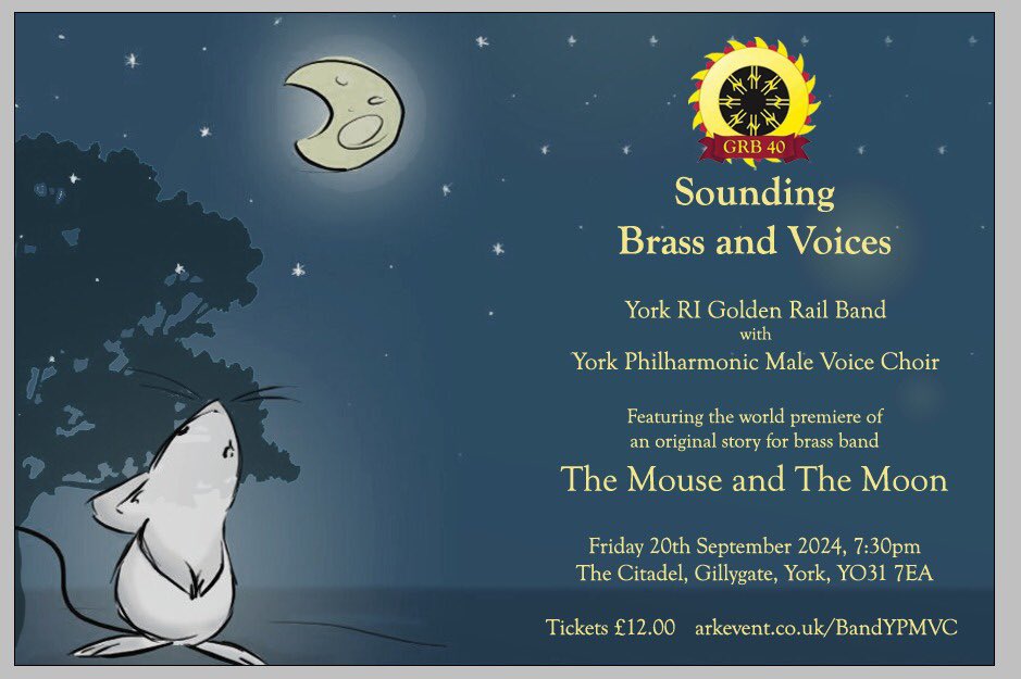 The Golden Rail Band (@yrigr_band) on Twitter photo Outstandingā, āSuperbā and āCracking value for moneyā - just some of the fantastic responses we had to our previous concert of Sounding Brass and Voices with the glorious <a href="/YorkPhilChoir/">York Philharmonic Male Voice Choir</a> .
Make sure youāre there to see us back together on 20 Sept!
tinyurl.com/4za2xtk8 Outstandingā, āSuperbā and āCracking value for moneyā - just some of the fantastic responses we had to our previous concert of Sounding Brass and Voices with the glorious <a href="/YorkPhilChoir/">York Philharmonic Male Voice Choir</a> .
Make sure youāre there to see us back together on 20 Sept!
tinyurl.com/4za2xtk8