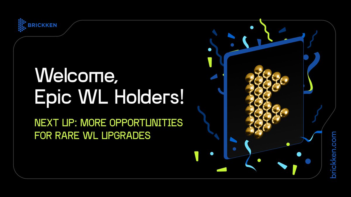 Brickken's tweet image. 🎉 Congratulations to all our Epic WL holders!

The Rare to Epic upgrade system is now closed. We welcome all Epic WL holders on board and look forward to the exciting journey ahead.

For our FCFS WL holders, additional spots for upgrading to Rare WL are open! Seize the…