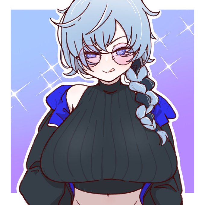 @rockn6960 ブルー•ベリー•ラブ、略してブルベってわけ…あっ受肉記念に似顔絵でもォ!?乳なッあッデッッ!? 