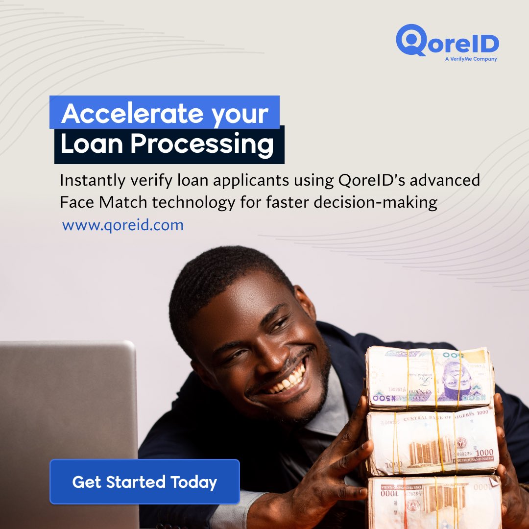 getqoreid's tweet image. Speed up banking loan approvals with advanced facial recognition technology.

For more information, please visit qoreid.com to sign up or book a demo. 

#qoreid #b2b2c #DigitallID #FaceMatch #LoanProcessing #lenders #fintech #banks #facialrecognition #compliance #kyc